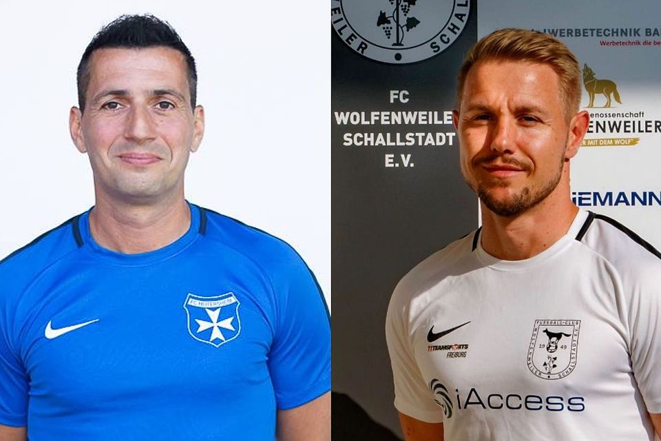 Dylan Bamarni vom FC Heitersheim (links) und Julian Sutter vom FC Wolfenweiler-Schallstadt freuen sich auf das Spitzenspiel.