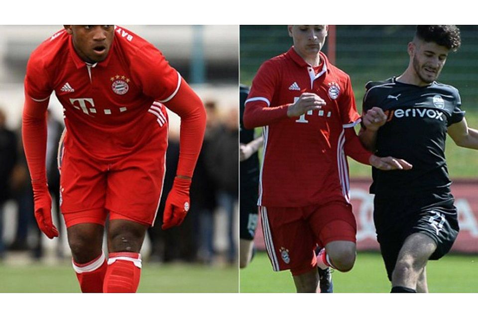 Bayerns ganzer Stolz. Die U17-Spieler Franck Evina (l.) und Marcel Zylla (r.) Foto: Sven Leifer Bayerns ganzer Stolz. Die U17-Spieler Franck Evina (l.) und Marcel Zylla (r.) Foto: Sven Leifer