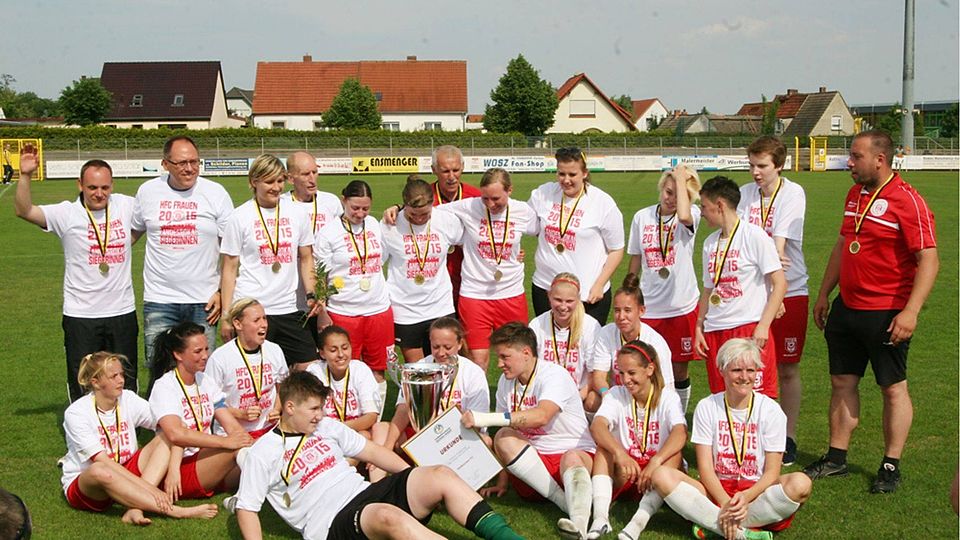 Die Frauen des HFC sind Landespokal-Sieger. Foto: Fußballverband FSA