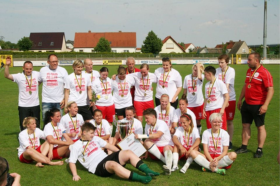 Die Frauen des HFC sind Landespokal-Sieger. Foto: Fußballverband FSA