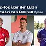 Nico Karger (Mitte) führt mit 19 Treffern vor Jonas Greppmair (r., 17) und Leo Thiel (16). 