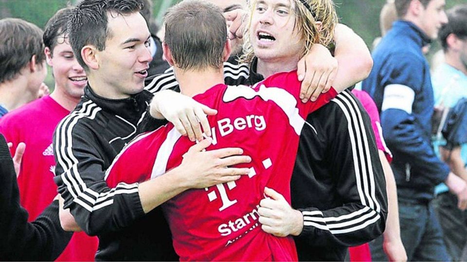 Richtig jubeln konnten die Spieler des MTV Berg II nach dem Abpfiff gegen den TSV Schäftlarn.