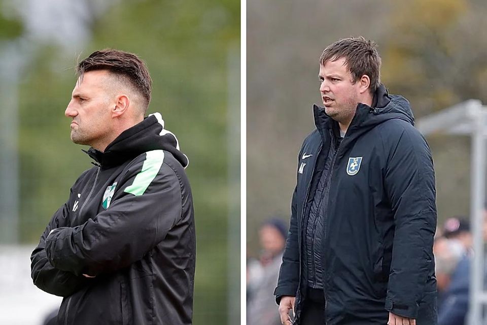 Haben den Derbysieg vor Augen: Zeilsheims Coach Max Martin und Hornaus Trainer Andy Klöckner.