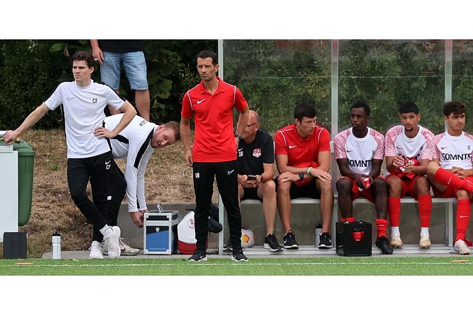 Sah Lerneffekte bei seinem Team: Hüffelsheims Coach André Weingärtner. Foto: Luge Sah Lerneffekte bei seinem Team: Hüffelsheims Coach André Weingärtner. Foto: Luge