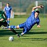 Zu viele Aufs und Abs im Wechsel leistete sich Kreisliga-Neuling TSV Eslarn (in Blau) im Verlauf der bisherigen Spielzeit.