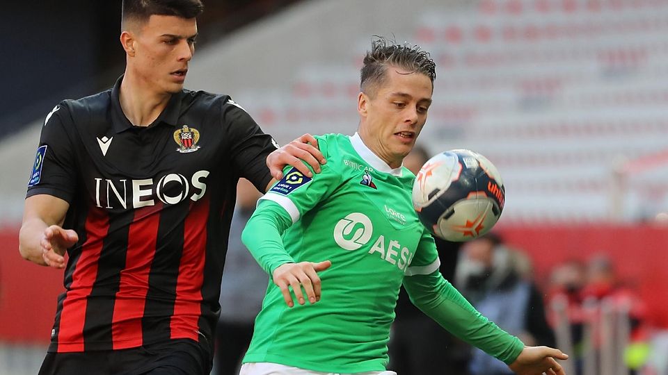 Flavius Daniliuc (links; im Heimspiel gegen AS Saint-Étienne) spielt in Nizza groß auf.