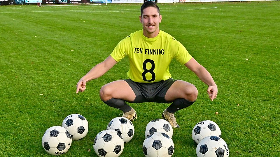 Acht Tore in einem Spiel: Stürmer Dennis Greis von Kreisklassist TSV Finning.