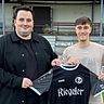 v.l.: Kevin Kreuzer, Sportlicher Leiter FCT und Joshua Misic, Neuzugang FCT