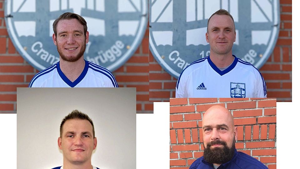 Sven Hubert (oben links) übernahm als Trainer, Lukas Bartels, Kevin Hahn und Andreas Nonne unterstützen ihn. 