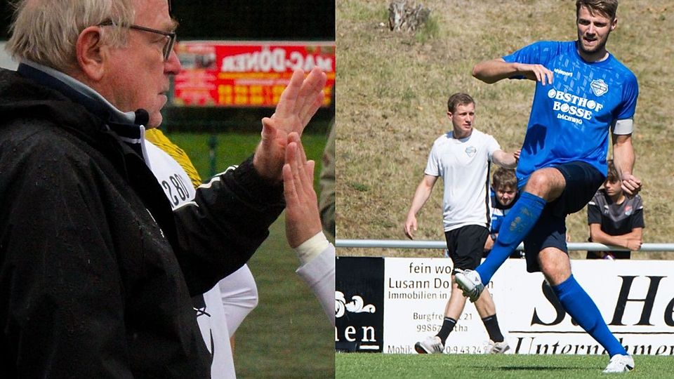 Am Wochenende Gegner, sonst befreundet: Horst Grohmann (links) mit Fahner-Kapitän Artur Machts und Dimo Raffel (hinten).