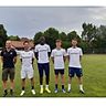 Von links nach rechts: Abteilungsleiter Andreas Gumplinger, Tobias Zauner, Paul Junior Samangassou, Marius Franz und Spielertrainer Sebastian Zettl
