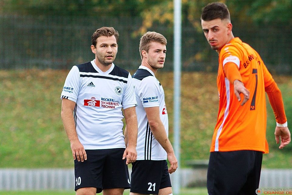 Wichtige Protagonisten für ihre Teams: Preußens Carsten Weiß & Florian Engel (hinten) sowie Wismut-Kapitän Florian Schubert.