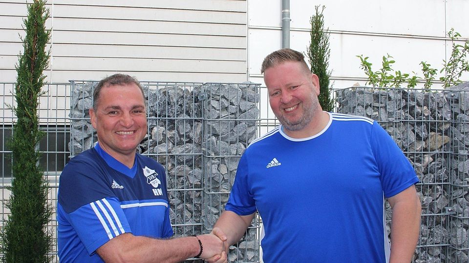 Abteilungsleiter Horst Nautz (links) und Trainer der ersten Mannschaft Sascha Hofmann (rechts) arbeiten beim SV Bretzenheim bald zusammen.