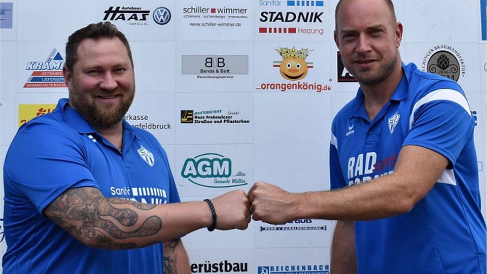 Das Duo will mit dem SC Olching den Klassenerhalt in der Bezirksliga schaffen: Martin Buch (l.) übernimmt die Chefrolle von Markus Remlein, der sein Co-Trainer bleibt.