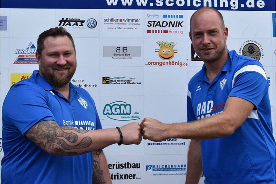 Das Duo will mit dem SC Olching den Klassenerhalt in der Bezirksliga schaffen: Martin Buch (l.) übernimmt die Chefrolle von Markus Remlein, der sein Co-Trainer bleibt.