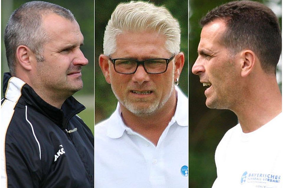 Die Trainer der Nördlinger U19 und U18 (von links): Uwe Halbmeyer, Wolfgang Meyer und Andreas Schröter. 	F.: Klaus Jais