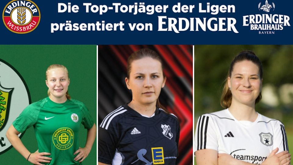 Veronika Auer, Franziska Schwaiberger und Sophia Goldbrunner (v.l.) bilden das Front-Trio der Bayernliga.
