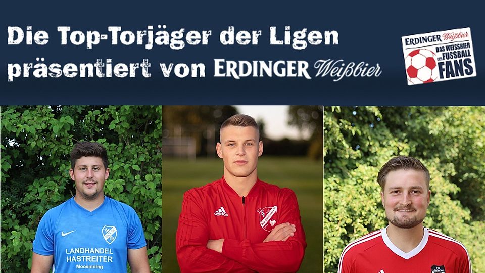 Florian Rupprecht (SV Wörth), Felix Olbrich (TSV Baar-Ebenhausen) und Martin Lechner (FC Lengdorf) sind die Toptorschützen der Kreisligen Donau/Isar.