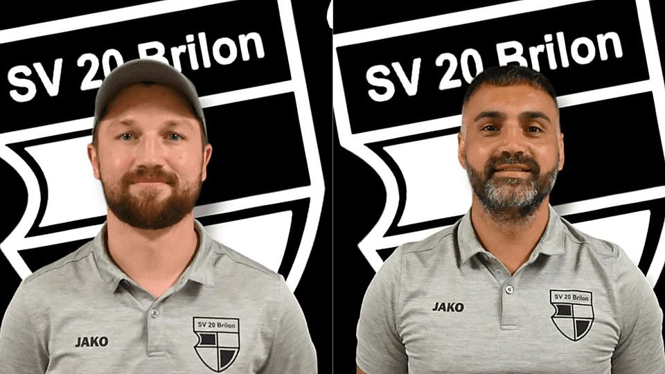 Zur Saison 2025/26 verändert sich das Trainergespann des SV Brilon aus Benedikt Brüne (l.) und Murat Karakoc.