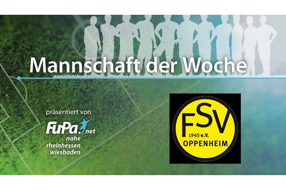 Die FuPa-"Mannschaft der Woche" ist der FSV Oppenheim. Nach dem 7:1-Erfolg über Saulheim konnte der FSV, in seiner allerersten Bezirksligasaison, die 30-Punkte-Marke erreichen.