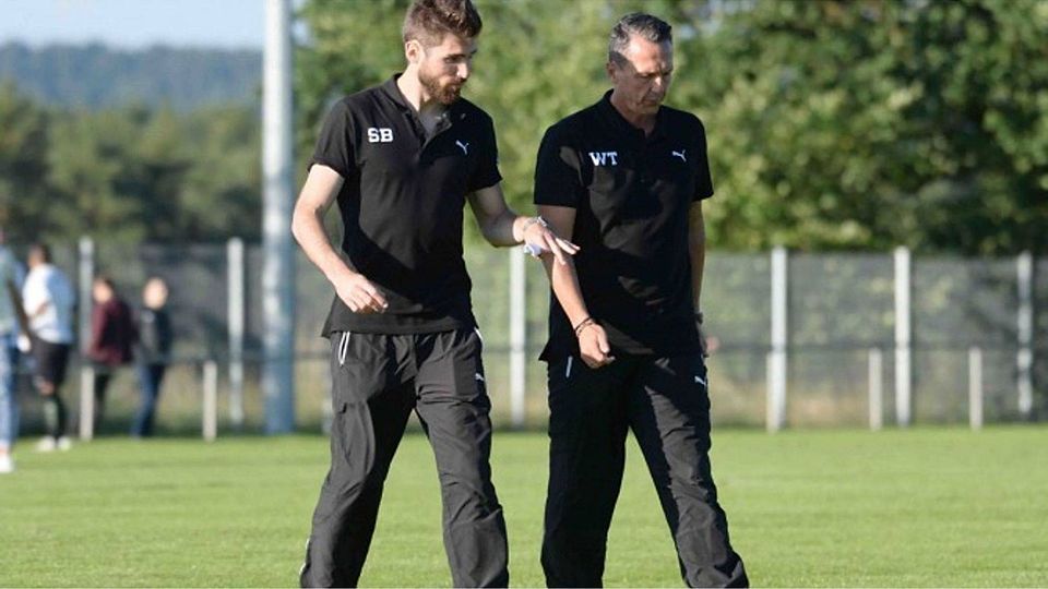 Werner Thomas (re.) und Sebastian Brand (li.) bilden auch in der kommenden Saison das Trainerduo in Neudrossenfeld F: Mularczyk