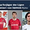 Kerem Kavuk (l.) und Marc Penz führen die Torschützenliste in Landesliga Südwest an - Im Feld der Verfolger: Leart Blaku (r.).