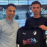 Imad Kassem-Saad (links), sportlicher Leiter des FC Wittlingen, und Neuzugang Cedric Heidenreich | Foto: Verein