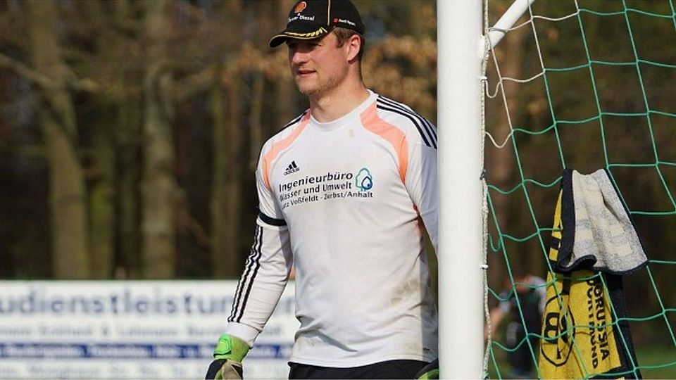 Keeper Ricardo Werner vertritt Zerbst nach dem Sieg in Weißenfels in der Elf der Woche.      .  F: Samarkin/ Archiv