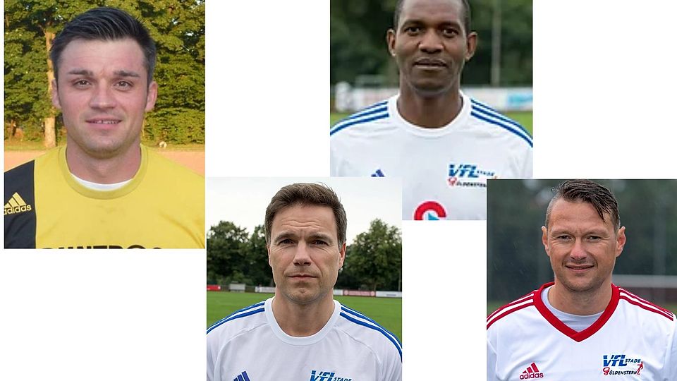 Die Toptorschützen des 9. Spielötages: Paul Löwen (3 Treffer), Lars Franz (4 Treffer), Phenyo Batsile (5 Treffer) und Christian Neumann (4 Treffer).  