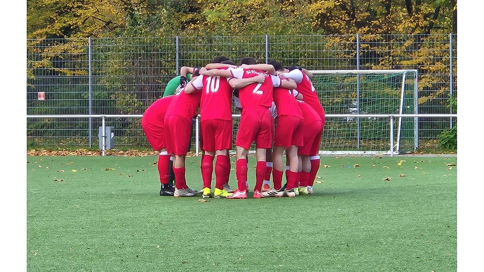 Mannschaftskreis vor dem Spiel 