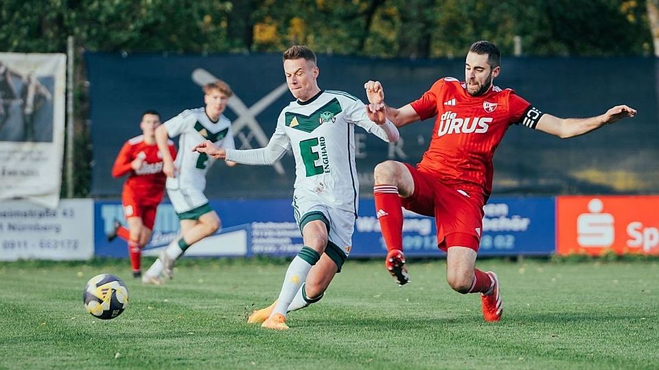 Dominik Haller (links) und die DJK Ammerthal visieren den zehnten Sieg in Folge an.