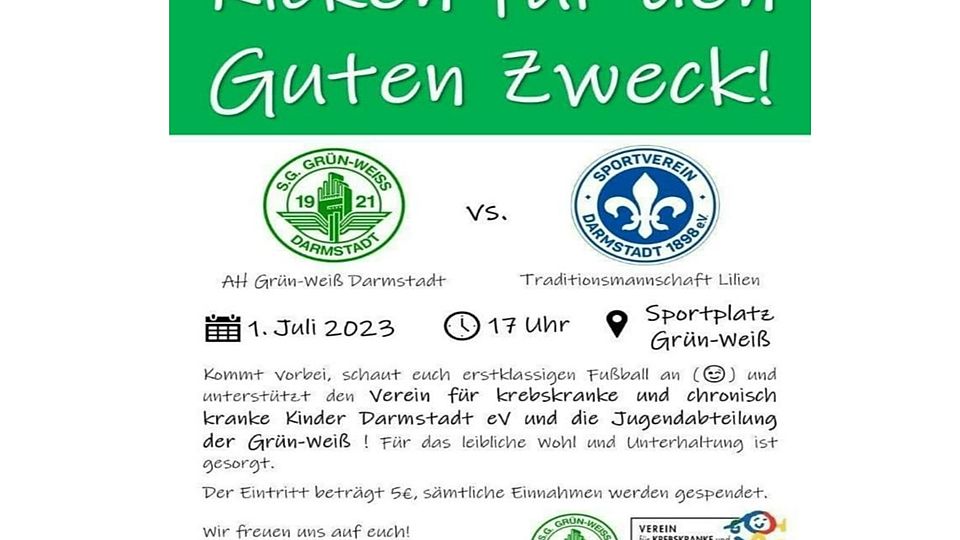 Besonderes Event für Grün-Weiß Darmstadt: Die AH trifft am 1.7 auf die Traditionsmannschaft des SV Darmstadt 98.