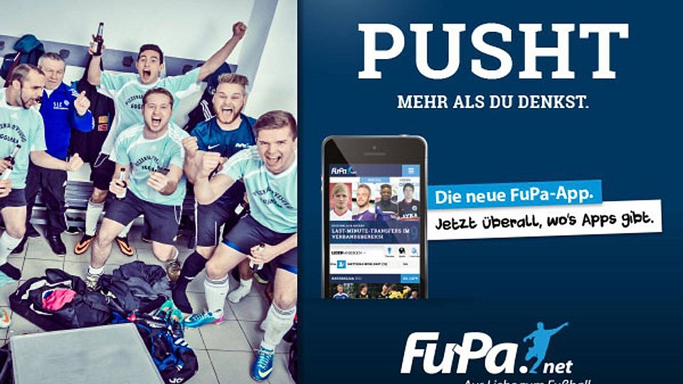 Die neue FuPa-App: ab sofort als iOS- und Andriod-Version in den Stores erhältlich. F: LBRmedia