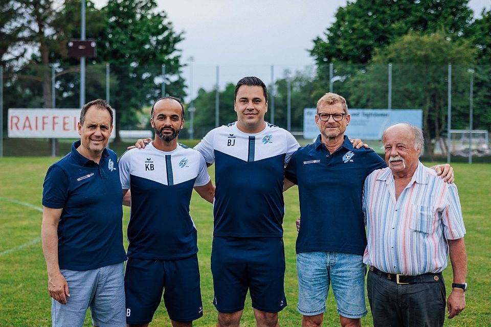 Von links: Ferruccio Gusmini (Präsident), Kemal Bulut (Assistenz- und Fitnesscoach), Boris Jevremovic (Trainer) und Wale Aegerter (Leiter Sport).