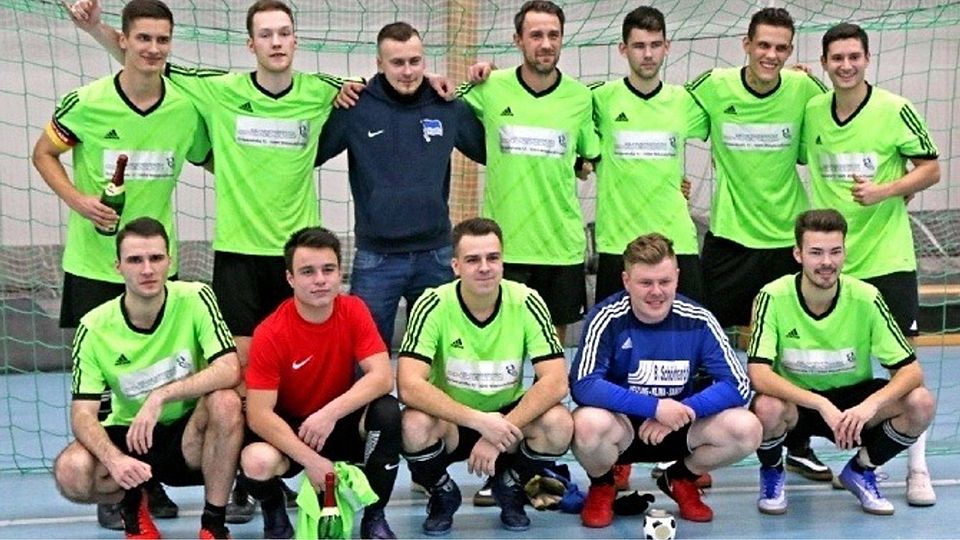 Hat beim 4. Ostliga-Cup im Sportcenter triumphiert: die Fußballer-Auswahl Altkreis Wittstock.  ©Roland Möller