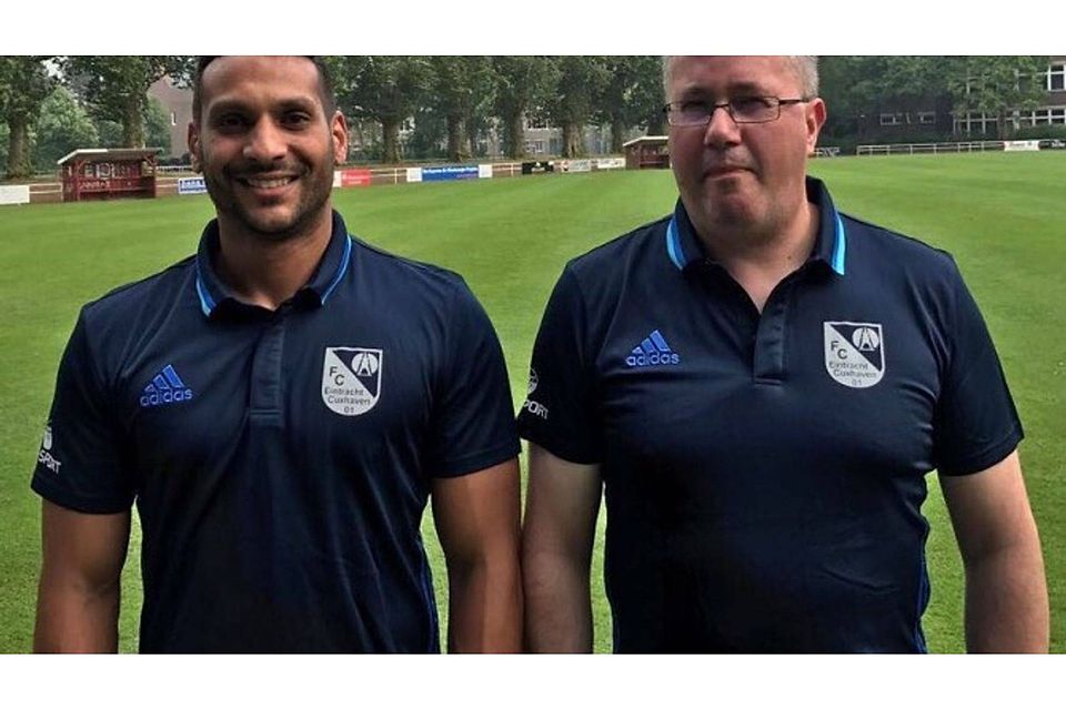 Das neue Trainerduo des FC Eintracht Cuxhaven II: Mario Graca (r.) und Gökhan Ghai. Foto: Eintracht Cuxhaven