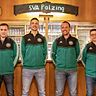 Trainerpräsentation beim SVA Palzing: von links Dominik Heiß, Gianluca Dello Buono, Manfred Bullok und Michael Mitterweger.