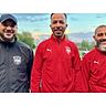 Drei der neuen, alten Bekannten bei Eintracht Wetzlar: Samet Zanbakoglu (Trainer zweite Mannschaft), Yassir Antar (Trainer erste Mannschaft) und Khalid Akhmis (Co-Trainer). © Dominic Harapat