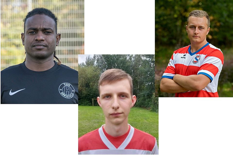 Die Doppeltorschützen des Spieltages: Alssir Hassan Abolgasim, Daniel Rimasch und Leon Sobbe.