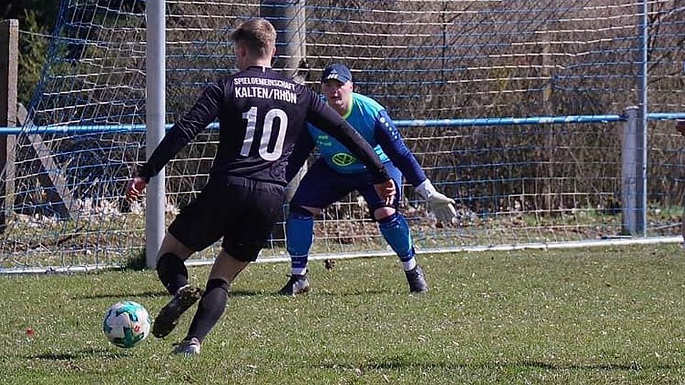 Mit dem Sieg in Henneberg eroberte die SG Kalten/Rhön die Tabellenspitze (Foto vom Spiel zwischen Kalten/Rhön und Goldlauter)