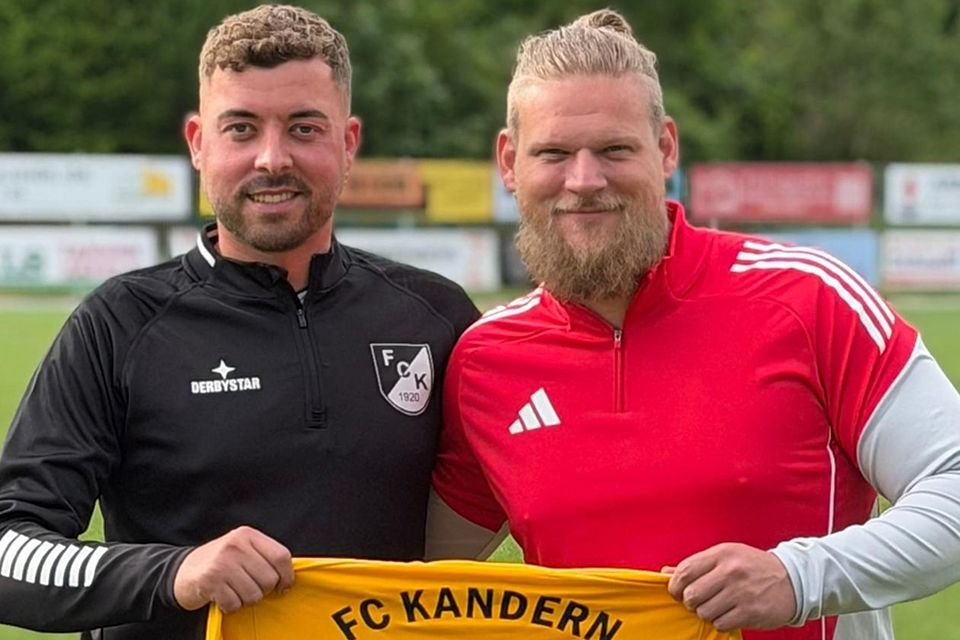 Luca Kern (links), Vorstand Sport beim FC Kandern, und Rückkehrer Felix Sahner | Foto: FC Kandern