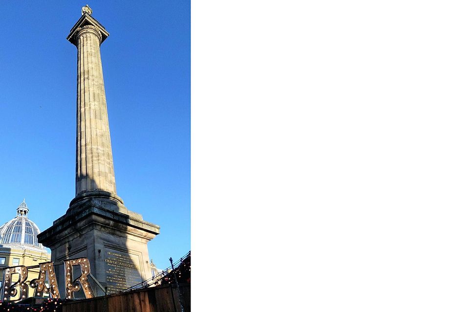 Grey Street: das Denkmal für Charles Grey, 2. Earl, Namensgeber für die Teemischung.