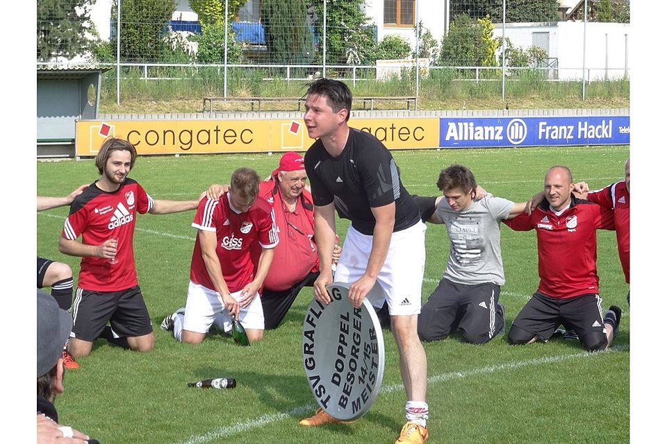 Der TSV Grafling um Torjäger Rene Erber feierte am vergangenen Sonntag die Meisterschaft in der A-Klasse Deggendorf. F: Penn