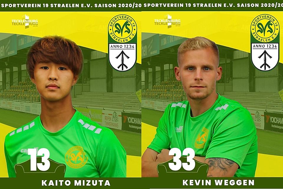 Kaito Mizuta (l.) und Kevin Weggen verlassen den SV Straelen.