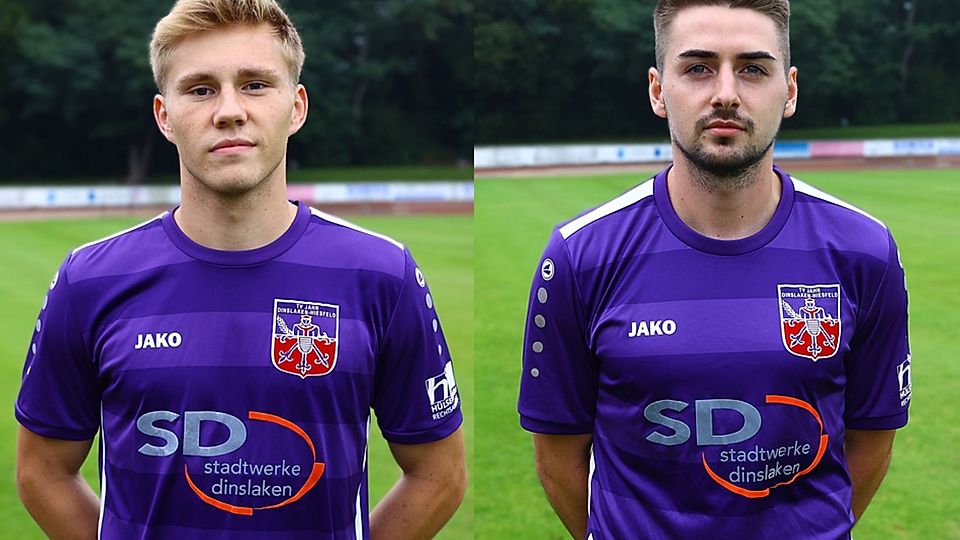 Tim Falkenreck (l.) und Nico Kuipers verlassen Hiesfeld. 