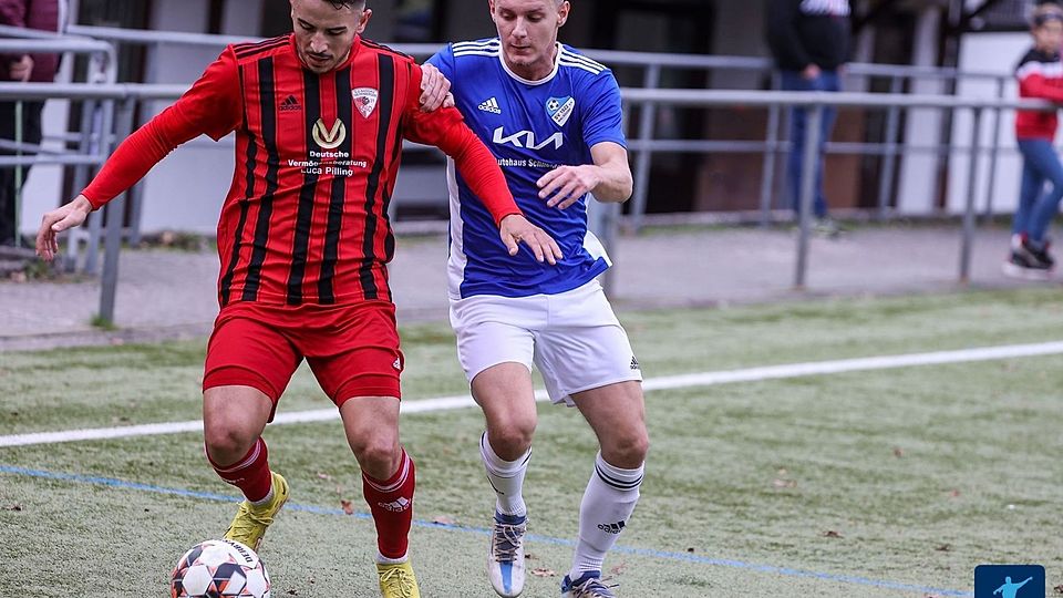 Im Kampf um den Ball im Spiel gegen Walsdorf