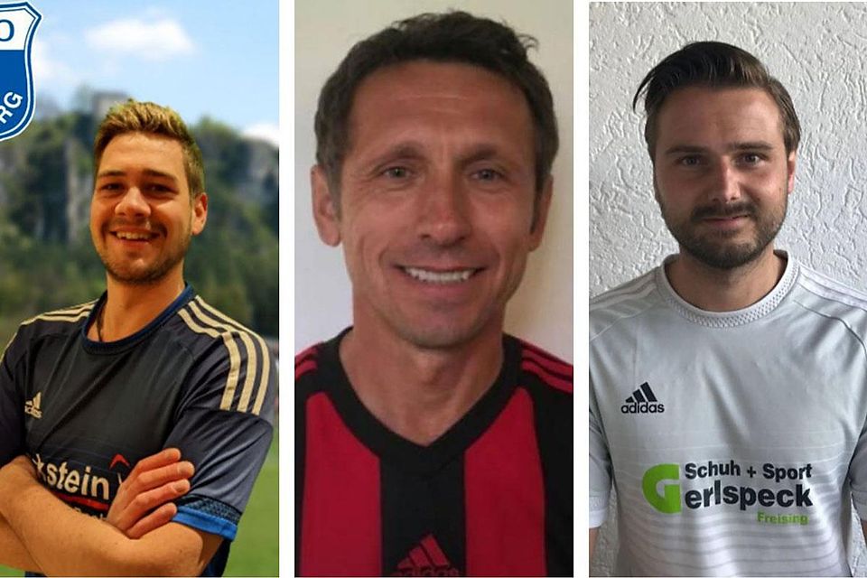 Wollen mit ihren Teams in die A-Klasse: Christian Pintaske (FC Arnsberg), Dragomir Egredzija (SV Fahlenbach) und Maximilian Kormann (TSV Nandlstadt II).