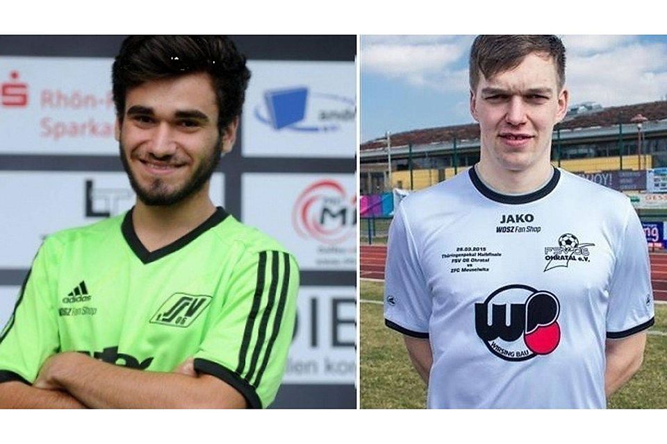 Ibrahim El Hajj (li.) und David Blaschczok (re.) spielen zukünftig beim FSV Martinroda.