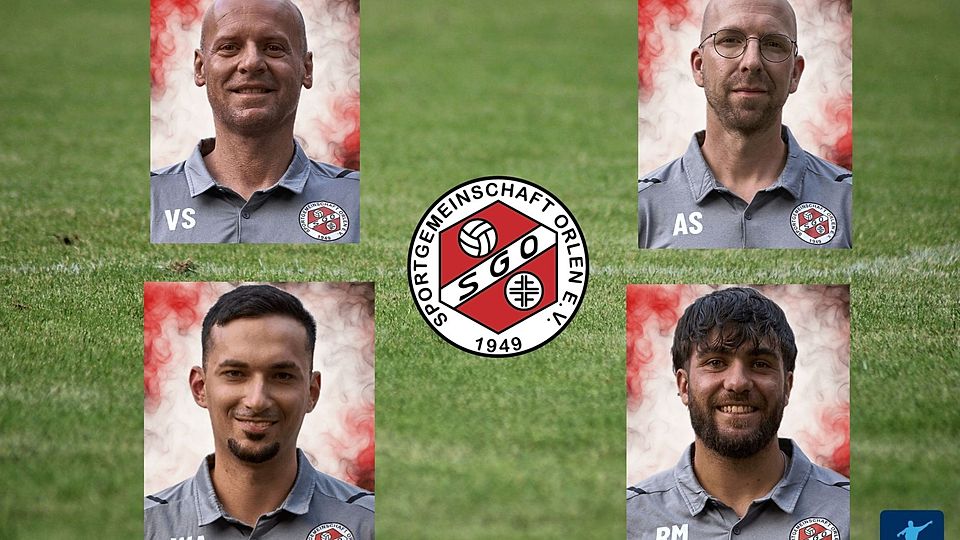 Volker Schiller, Alexander Stieg, Robin Menger und Wadim Arenkov (im Uhrzeigersinn) trainieren den Kreisoberligisten SG Orlen - mit Erfolg.