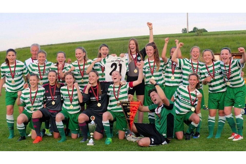 Die B-Juniorinnen des SV Alberweiler beenden die Saison mit dem Sieg im wfv-Pokal. Im Finale besiegten sie Sindelfingen mit 1:0.  Foto: SV Alberweiler
